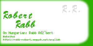 robert rabb business card